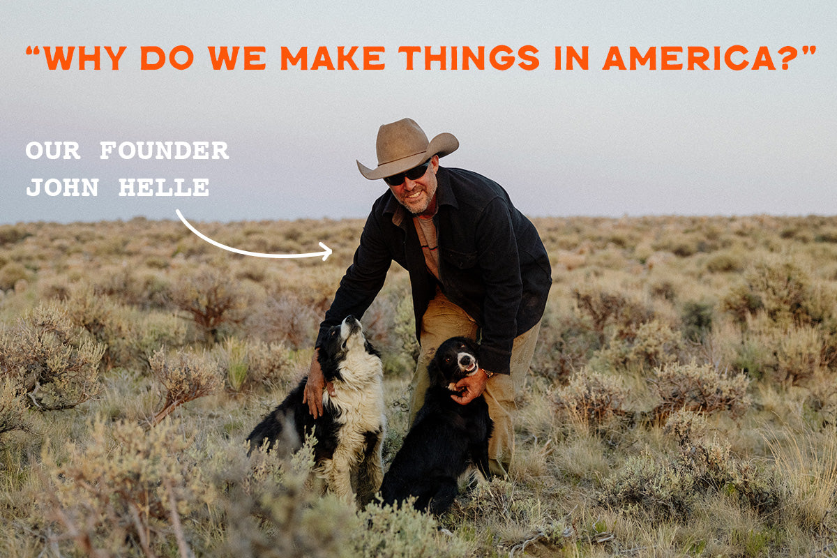 A Montana rancher and his dogs talking about American made wool gear.