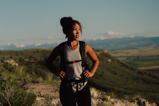 A woman hiking in Montana.