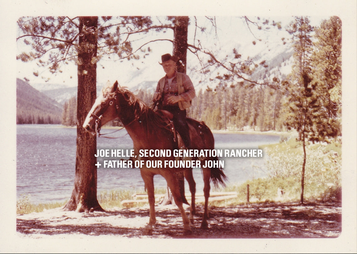 A second generation sheep rancher on a horse.