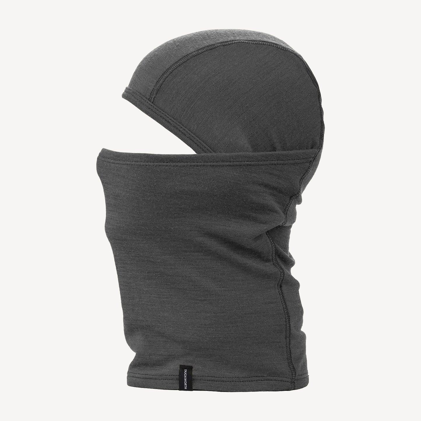 A USA made Merino Wool balaclava, shale.