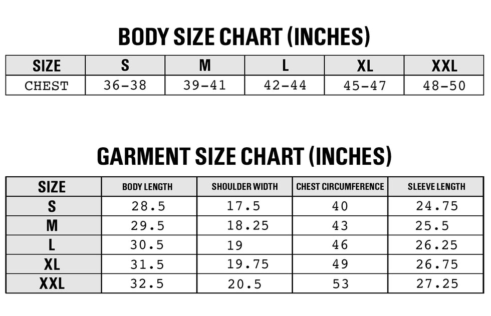 Men's Sawtooth Size Chart image